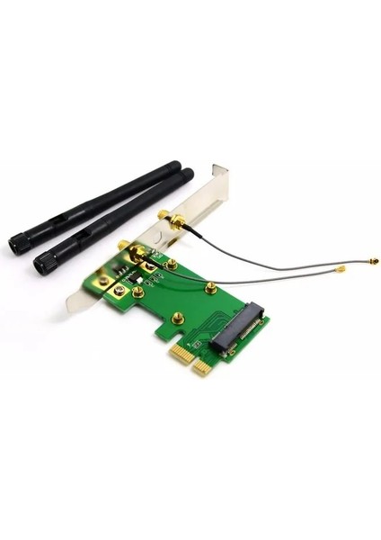 Pci-E Mini Pcı-E Pcie Pci Express To Pcie Pcı-E Express Çift Antenli Kablosuz Adaptör Kartı Ağ Internet Bilgisayar Wifi (Yurt Dışından) indirimleri