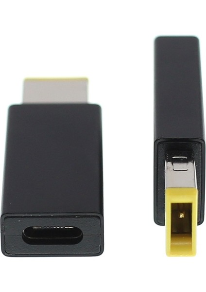 Usb-C Tip C Dişi Dikdörtgen Erkek Pd Dc Güç Adaptörü Kare Şarj Cihazı Dönüştürücü 45W/65W 3.25A Lenovo Thinkpad Dizüstü Bilgisayar Için (Yurt Dışından)