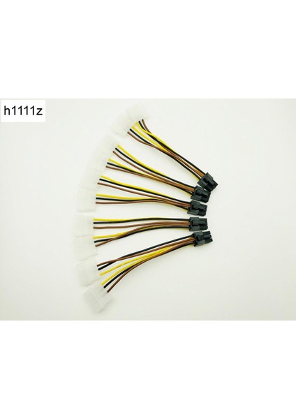 5 Adet Sata Güç Kablosu Pcı-E 6pin Dişi Molex 4pin X2 Splitter Güç Pcı Express Uzatma Kabloları 15CM Btc Madenci Madencilik Için (Yurt Dışından)