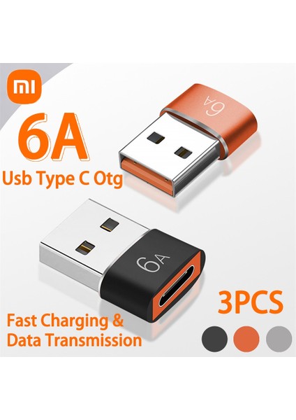 6A Otg Adaptör Tip C USB A Dönüştürücü Tipoc Adaptör Bağlantı Kablosu Xiaomi 12 11 Samsung S22 Iphone 14 13 Oneplus 10PRO (Yurt Dışından)