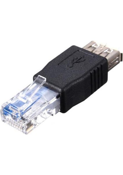 USB Dişi RJ45 Erkek Dönüştürücü USB Dişi RJ45 Erkek Ethernet Adaptörü Yönlendirici Konektörü Priz Erkek Ethernet Adaptörü (Yurt Dışından)