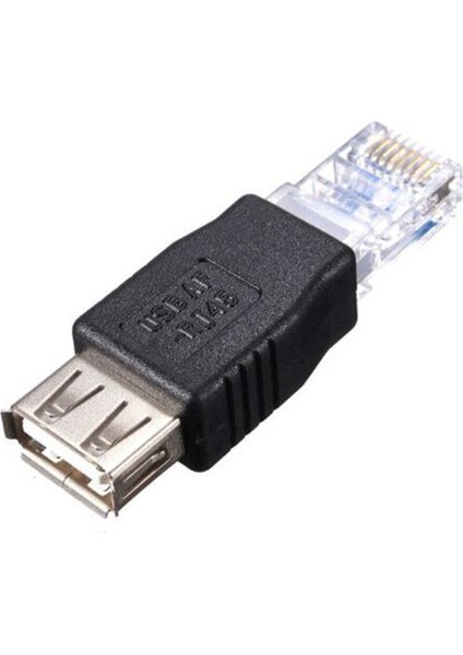 USB Dişi RJ45 Erkek Dönüştürücü USB Dişi RJ45 Erkek Ethernet Adaptörü Yönlendirici Konektörü Priz Erkek Ethernet Adaptörü (Yurt Dışından)