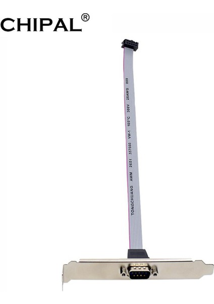 Anakart Için 9 Pin Dişi RS232 Db9 Pin Com Bağlantı Noktası Şerit Seri Kablo Konektörü Braketi ile Kablo (Yurt Dışından)