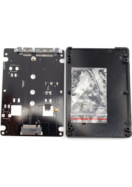 Dönüştürücü Adaptör Kutusu B + M Soket 2 M.2 Ngff (Sata) Ssd'den 2.5 Sata Adaptör Kartı Adaptörüne Siyah Kılıf ile (Yurt Dışından)