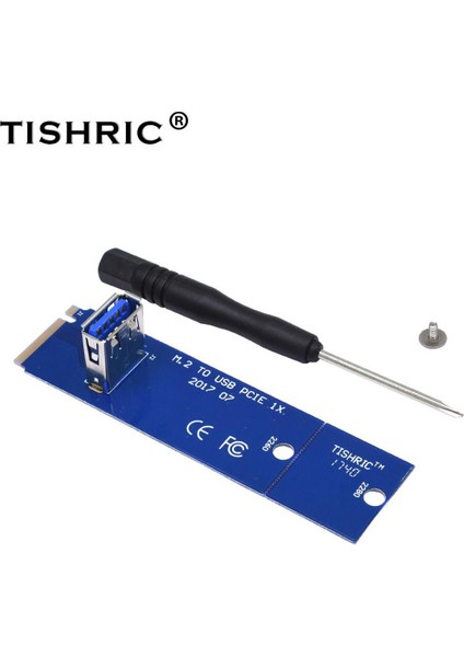 Tıshrıc Ngff M.2 USB 3.0 Pcıe Yükseltici Kart Transfer Kartı Anahtar Anakart Genişletici Adaptör Btc Eth Madenci Madencilik (Yurt Dışından)