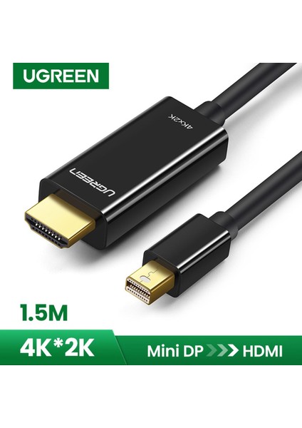Ugreen Mini Displayport HDMI Kablosu 4 K Thunderbolt 2 HDMI Dönüştürücü MacBook Air 13 iMac Chromebook Mini Dp HDMI Adaptörü (Yurt Dışından)