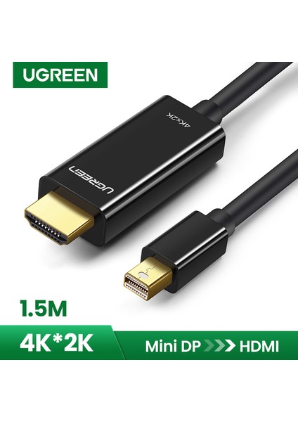 Ugreen Mini Displayport HDMI Kablosu 4 K Thunderbolt 2 HDMI Dönüştürücü MacBook Air 13 iMac Chromebook Mini Dp HDMI Adaptörü (Yurt Dışından)