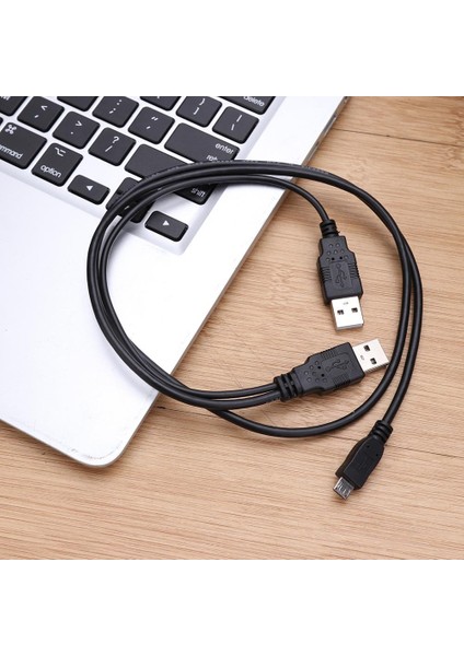 2,5 Inç Mobil HDD Için Çift USB 2.0 Tip A Kablo 2'si 1 Arada Mikro B Veri Kablosu (Yurt Dışından) fırsatları