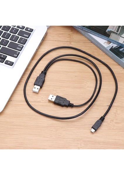 2,5 Inç Mobil HDD Için Çift USB 2.0 Tip A Kablo 2'si 1 Arada Mikro B Veri Kablosu (Yurt Dışından) indirimleri