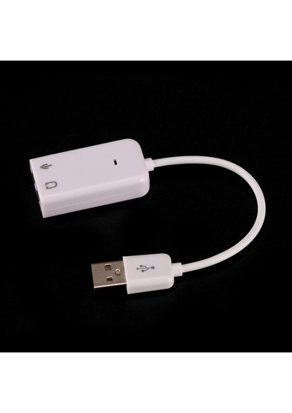 Dizüstü Pc Mac Kablolu 3D USB 2.0 Sanal 7.1 Kanal Harici USB Ses Ses Kartı Adaptörü Ses Kartları Beyaz (Yurt Dışından) fiyatları