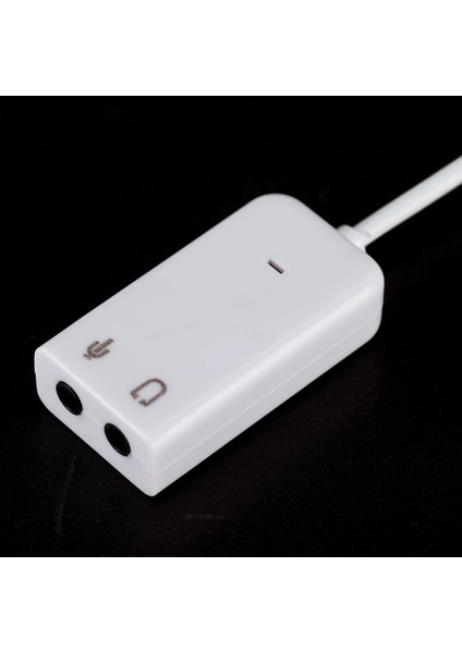Dizüstü Pc Mac Kablolu 3D USB 2.0 Sanal 7.1 Kanal Harici USB Ses Ses Kartı Adaptörü Ses Kartları Beyaz (Yurt Dışından) modelleri