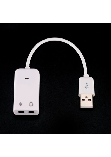 Dizüstü Pc Mac Kablolu 3D USB 2.0 Sanal 7.1 Kanal Harici USB Ses Ses Kartı Adaptörü Ses Kartları Beyaz (Yurt Dışından) indirimleri