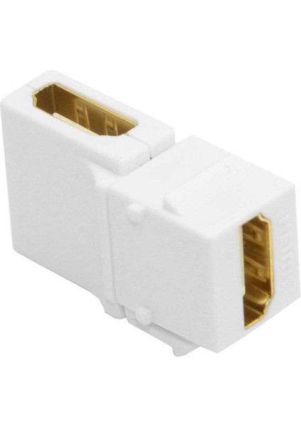 1 Adet HDMI Keystone Jack Ekler 90 Derece Sağ Açılı HDMI Dişi Dişi Adaptör Altın Kaplama Dönüştürücü (Yurt Dışından)