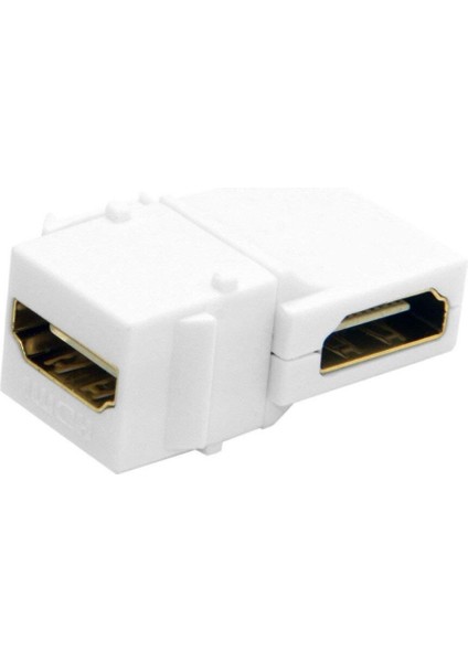 1 Adet HDMI Keystone Jack Ekler 90 Derece Sağ Açılı HDMI Dişi Dişi Adaptör Altın Kaplama Dönüştürücü (Yurt Dışından)