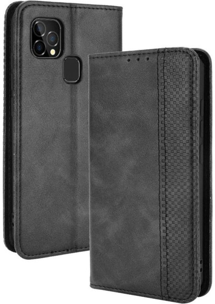 Oukitel C22 Pu Deri Cüzdan Manyetik Kapatma Için Kılıf (Yurt Dışından)
