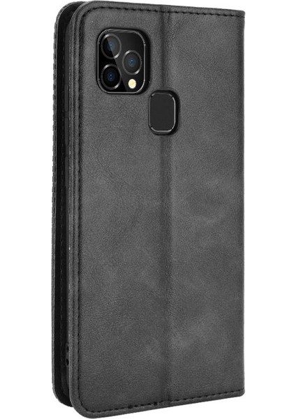 Oukitel C22 Pu Deri Cüzdan Manyetik Kapatma Için Kılıf (Yurt Dışından)