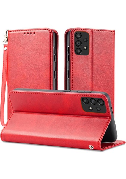 Samsung Galaxy A22 5g Tam Koruma Deri Folio Flip Case (Yurt Dışından)