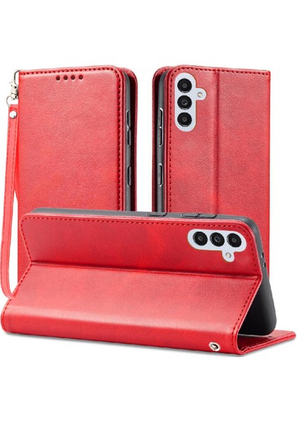 Samsung Galaxy A14 4g/5g Kart Ekleme Deri Folio Flip Case (Yurt Dışından)
