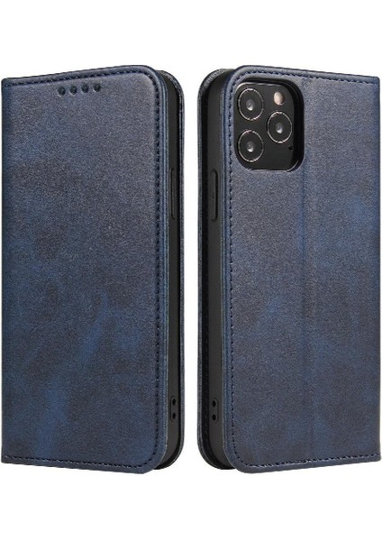 Iphone 15 Için Kılıf Pro Deri Folio Flip Case Kart ile Tam Koruma (Yurt Dışından)