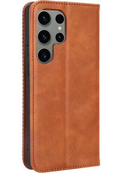 Samsung Galaxy S23 Ultra 5g Pu Deri Cüzdan Manyetik Kapatma (Yurt Dışından)