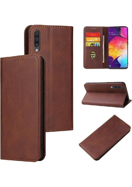 Kart Sahibinin ile Samsung Galaxy A40 Deri Folio Flip Case Için Kılıf (Yurt Dışından)