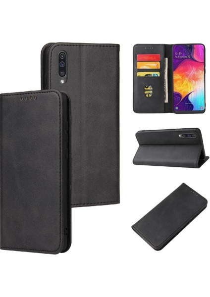 Kart Sahibinin ile Samsung Galaxy A40 Deri Folio Flip Case Için Kılıf (Yurt Dışından)