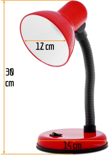 Masa Lambası Akrobat Metal 360° Açılı Ayarlanabilir Hareketli Çalışma Masası Lambası Kırmızı 203 fiyatları