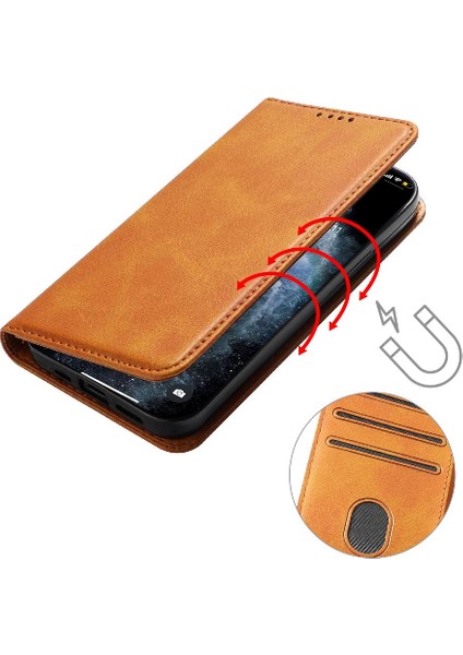 Samsung Galaxy S23 Deri Folio Flip Case Tam Koruma Kartı (Yurt Dışından)