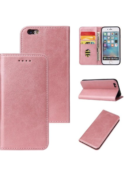 Iphone 6 Için Kılıf Artı/6s Artı Kart Ekleme Manyetik Karbon Fiber Folyo (Yurt Dışından)