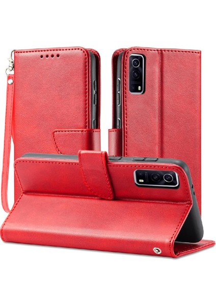 Y72 5G/Y52 5G/Y53S Deri Folio Flip Case Kart Ekleme Tam Için Kılıf (Yurt Dışından)