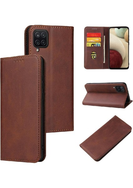 Samsung Galaxy A12 5G/M12 Kart Tutucu Kickstand Tam Folio (Yurt Dışından)