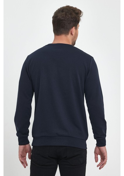 Erkek Siyah-Antrasit Bisiklet Yaka Nakış Detaylı Regular Fit 2'li Sweatshirt MMTLCE70-2 indirimleri