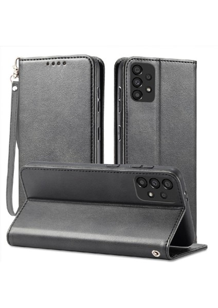 Samsung Galaxy A22 5g Tam Koruma Deri Folio Flip Case (Yurt Dışından)