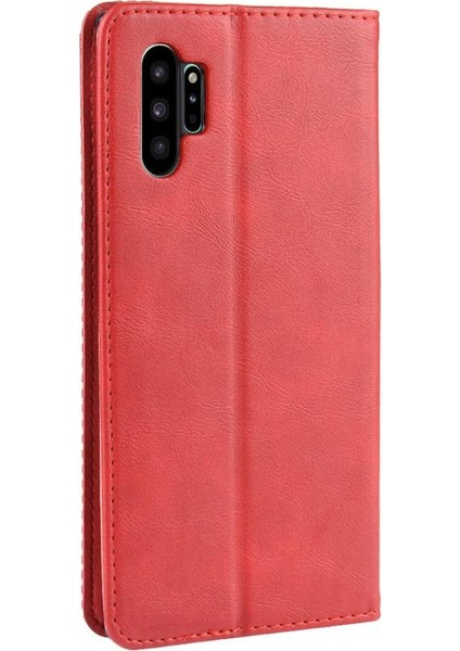 Samsung Galaxy Not 10 Artı Manyetik Kapatma Pu Deri Cüzdan (Yurt Dışından)