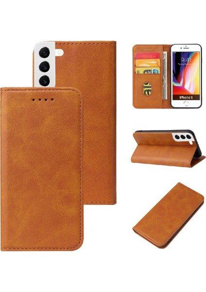 Samsung Galaxy S24 Artı Tam Koruma Deri Folio Flip Case (Yurt Dışından)