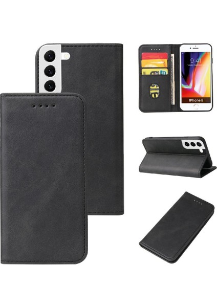 Samsung Galaxy S23 Deri Folio Flip Case Tam Koruma Kartı (Yurt Dışından)