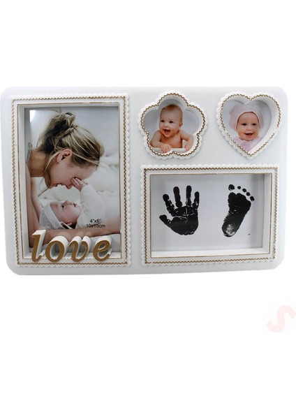 Bebek El ve Ayak İzli Resim Çerçevesi, 27cm x 18cm - Love indirimleri