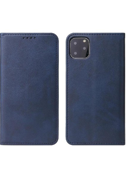 Iphone 11 Için Kılıf Pro Kart Ekleme Manyetik Karbon Fiber Deri Folio (Yurt Dışından)