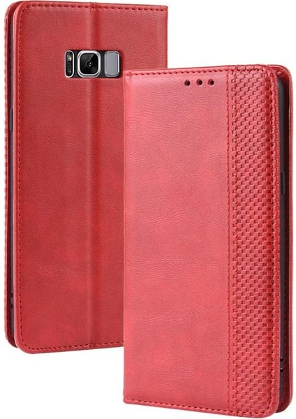 Samsung Galaxy S8 Cüzdan Pu Deri Manyetik Kapatma Için Kılıf (Yurt Dışından)