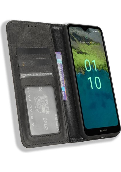 Nokia C110 4g Cüzdan Pu Deri Manyetik Kapatma Için Kılıf (Yurt Dışından)