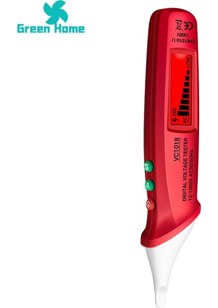 Yeşil Ev Elektrikçi Kalemi Temassız Çok Fonksiyonlu Elektrik Gerilim Test Kalemi (Yurt Dışından)