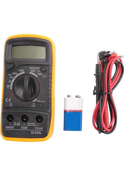 Voltmetre Test Cihazı Çok Metre Arka Işık LCD Ölçüm Aracı (Yurt Dışından)