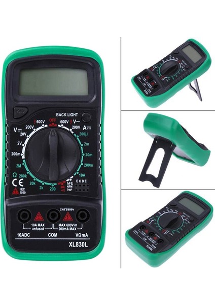 Profesyonel XL830L Dijital Multimetre Voltmetre Ampermetre Ac Dc Ohm Volt Test Cihazı LCD Test Akımı Multimetre Aşırı Yük Koruması (Yurt Dışından) fiyatları