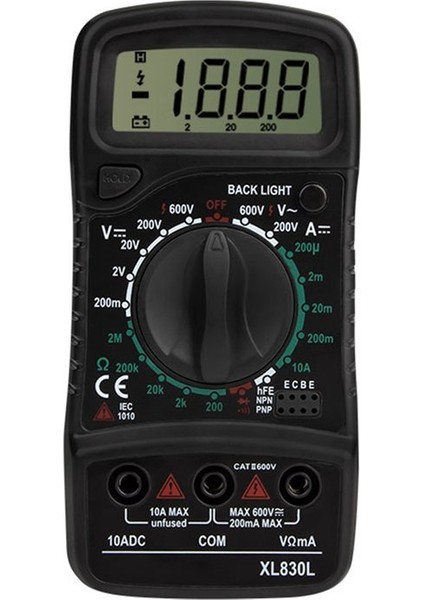 XL830 Dijital Multimetre 1999 Ac/dc Gerilim Akım Direnç Test Cihazı Sayımları (Yurt Dışından) indirimleri