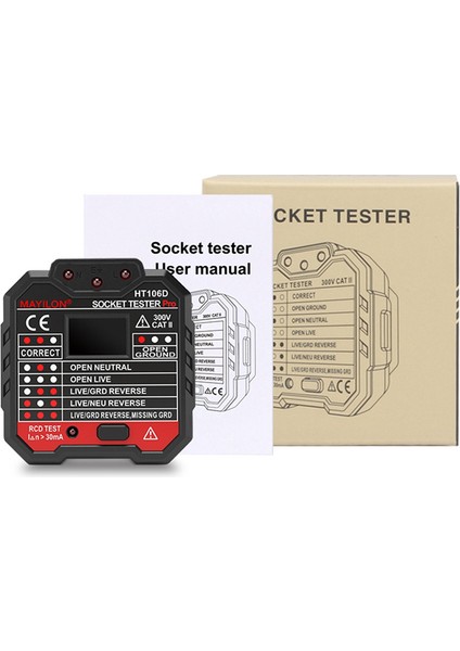 Mayılon HT106D Soket Test Cihazı Çıkış Test Cihazı Ab Tak (Yurt Dışından)