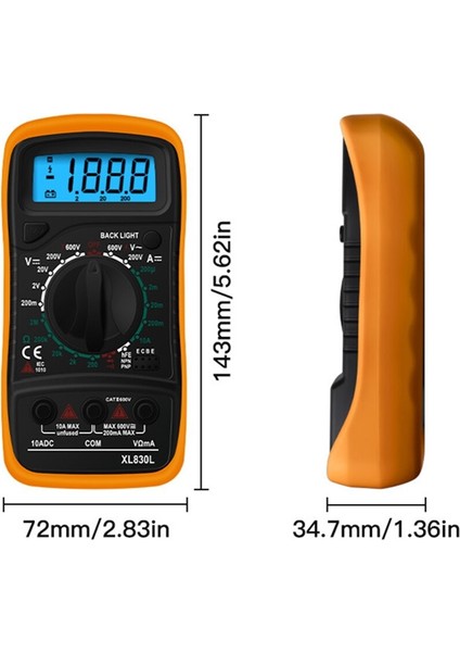 XL830L Dijital Multimetre Esr Metre Test Cihazları Otomotiv Elektrik Dmm Transistör Tepe Test Cihazı Metre Kapasite Ölçer (Yurt Dışından) modelleri
