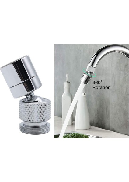 360 Derece Döner Musluk Su Tasarrufu Musluk Pirinç Ayarlanabilir 2 Mod Mutfak Banyo Musluk Fıskiye Filtresi Memesi Adaptörü ile (Yurt Dışından) indirimleri