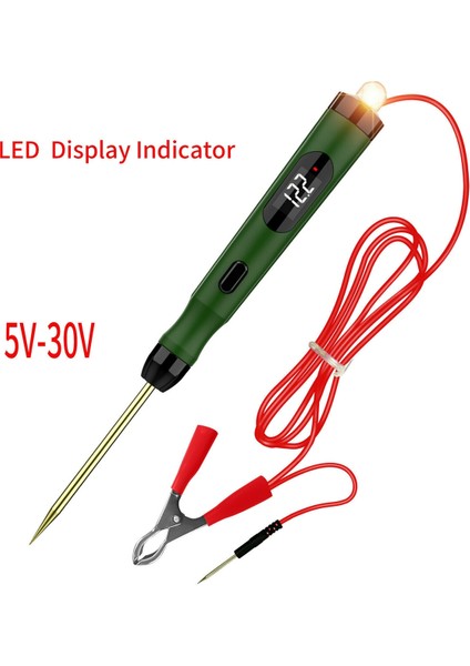 P50 Araba Elektrik Devre Test Cihazı Probu 5 V-30 V Dijital Ekran Devre Test Kalemi Araba Devre Test Cihazı Lamba Gerilim Test Kalemi (Yurt Dışından)