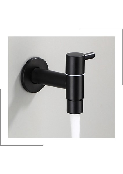 Nanlıy-Mop Lavabo Musluğu 304 Paslanmaz Çelik Banyo Çamaşır Makinesi Musluk Açık Bahçe Tek Soğuk Su Musluğu (Siyah) (Yurt Dışından) fiyatları