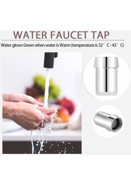 Sıcaklık Sensörü LED Işık Su Musluk Musluğu 3 Renkli Rgb Dönüştürücülü (Yurt Dışından) indirimleri